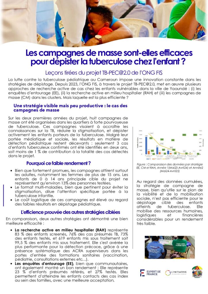 Les campagnes de masse sont-elles efficaces pour dépister la tuberculose chez l’enfant ?